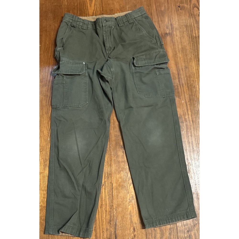 Duluth Trading Co Brown Utility Cargo Carpenter Work Pants Men's 38 X 32